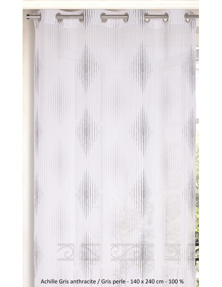 Sheer Curtain ACHILLE - Panel with eyelets - 140 x 240 cm - 100% polyester