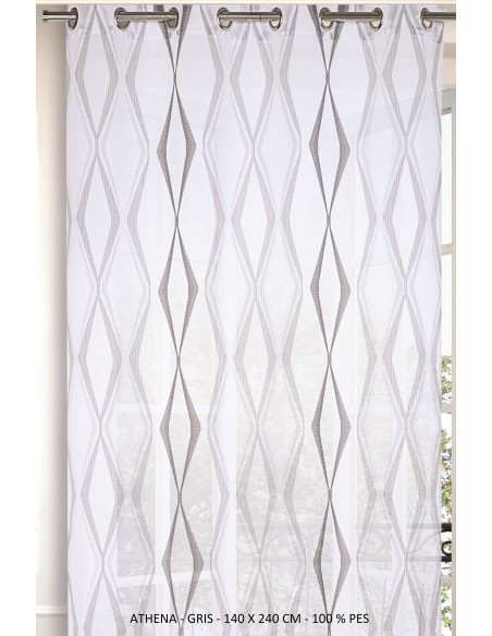 Sheer Curtain ATHENA - Panel with eyelets - 140 x 240 cm - 100% polyester